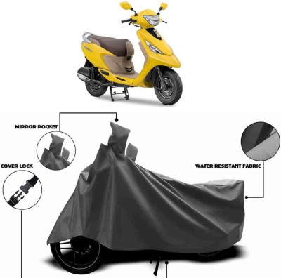 Big fly Waterproof Two Wheeler Cover for TVS(Scooty Zest 110, Grey)