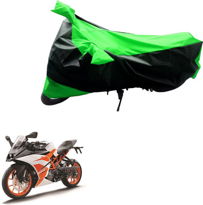 MMSSTAR Waterproof Two Wheeler Cover for KTM(RC 200, Black, Green)
