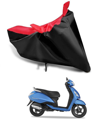 KEDIT Two Wheeler Cover for TVS(Jupiter, Red, Black)