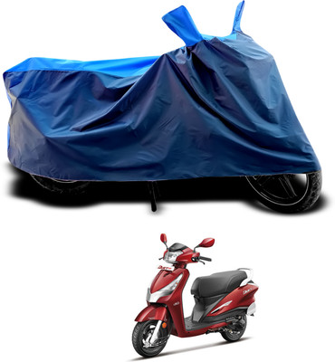 CODOKI Waterproof Two Wheeler Cover for Hero(Duet 125CC, Black, Blue)
