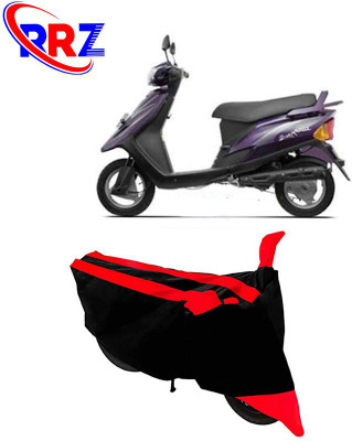 AutoGalaxy Waterproof Two Wheeler Cover for TVS(Teenz, Black, Red)