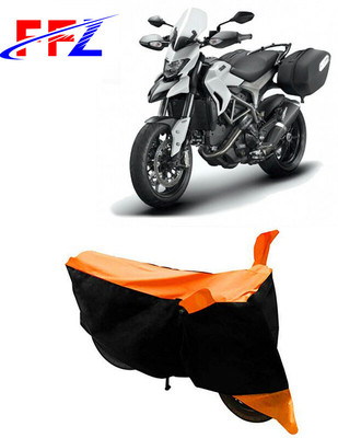 FFZ Waterproof Two Wheeler Cover for Ducati(Hyperstrada, Black, Orange)