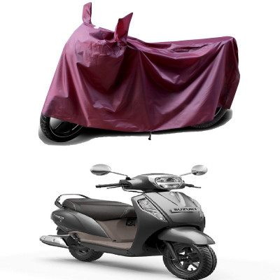 APNEK Waterproof Two Wheeler Cover for Suzuki(Burgman Street 125, Maroon)