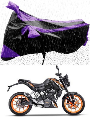 Genipap Two Wheeler Cover for KTM(125 Duke, Purple, Black)