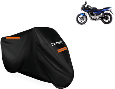 Juvdoxj Waterproof Two Wheeler Cover for Bajaj(Pulsar 220 BS6, Black)