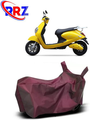 RRZ Waterproof Two Wheeler Cover for Techo Electra(Emerge, Maroon)