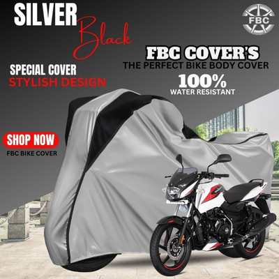 FBC Waterproof Two Wheeler Cover for Bajaj(Pulsar 150 DTS-i, Black, Silver)