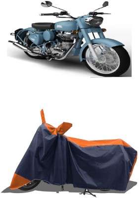 SUGASHRI Waterproof Two Wheeler Cover for Royal Enfield(Classic Squadron, Orange, Blue)