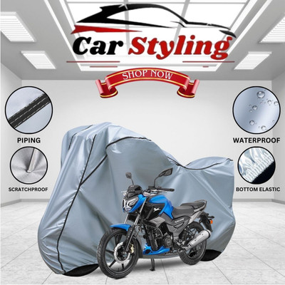 Car Styling Waterproof Two Wheeler Cover for TVS(Raider, Silver, Black)