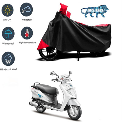 smwzxyu Waterproof Two Wheeler Cover for Hero(Duet, Red, Black)