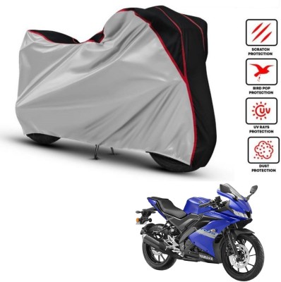 Love Me Two Wheeler Cover for Yamaha(R15S BS6, Black)