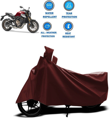 KEDIT Two Wheeler Cover for Honda(CB 400, Maroon)