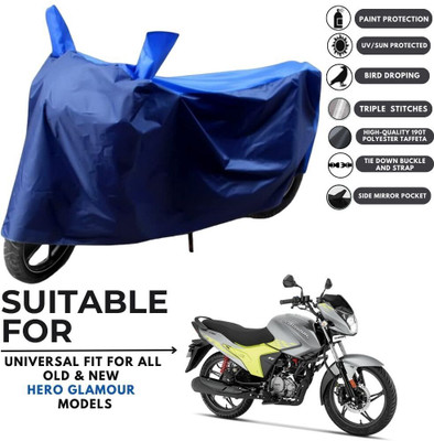 MADAFIYA Two Wheeler Cover for Hero(Glamour Blaze, Blue, Blue)