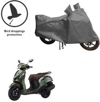 MMSSTAR Waterproof Two Wheeler Cover for Yamaha(Fascino, Grey)