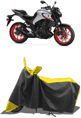 SUGASHRI Waterproof Two Wheeler Cover for Yamaha(MT-03 BS6, Yellow, Black)