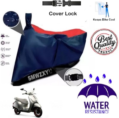 smwzxyu Waterproof Two Wheeler Cover for Bajaj(Chetak, Red, Blue)