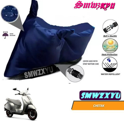 SK AUTO Waterproof Two Wheeler Cover for Bajaj(Chetak, Blue)