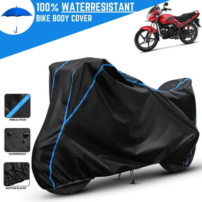 Amikan Waterproof Two Wheeler Cover for Hero(Passion Plus, Black)