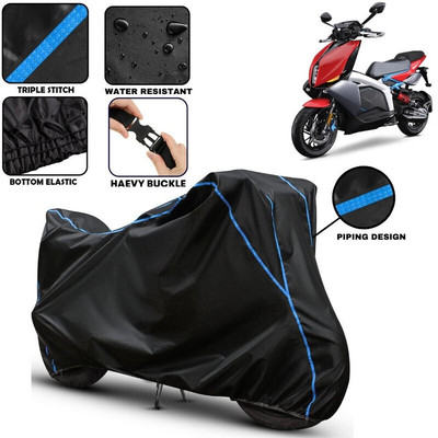 AutoGalaxy Two Wheeler Cover for TVS(X1, Black)