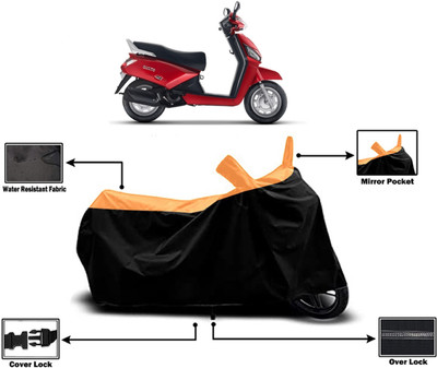 Amexride Two Wheeler Cover for Mahindra(Gusto BS6, Orange)