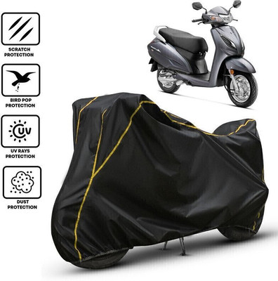 Shiv Kanha Waterproof Two Wheeler Cover for Honda(Activa 6G, Black, Yellow)