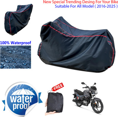 AUTOCAD Waterproof Two Wheeler Cover for Hero(Glamour i3s BS6, Black)