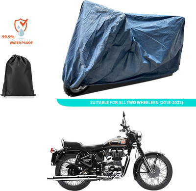 PAGORA Waterproof Two Wheeler Cover for Royal Enfield(Bullet 350, Blue)