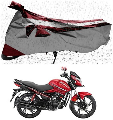 Genipap Two Wheeler Cover for Hero(Glamour i3s, Maroon, Silver)