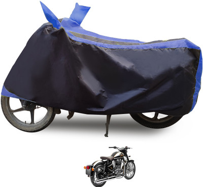 Euro Care Waterproof Two Wheeler Cover for Royal Enfield(Classic Chrome, Blue)
