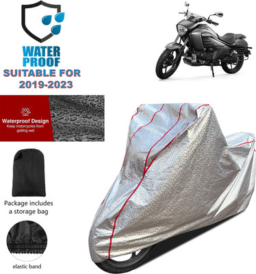 GOSHIV-car and bike accessories Waterproof Two Wheeler Cover for Suzuki(intruder 150, Silver)