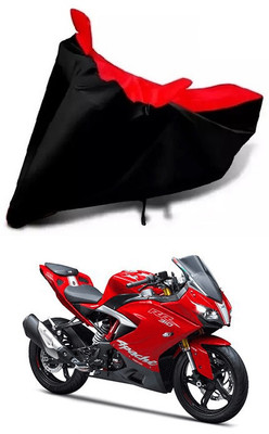 DSAMI Two Wheeler Cover for TVS(Apache RTR 310, Black, Red)