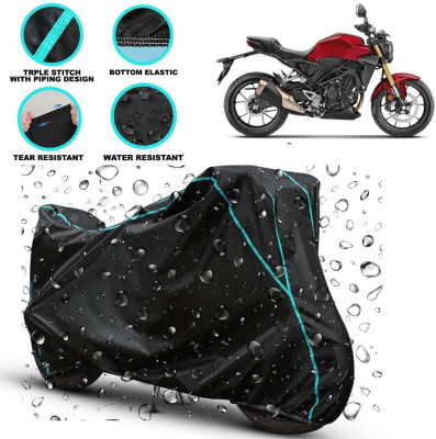 kerwa Waterproof Two Wheeler Cover for Honda(CB300R, Black)