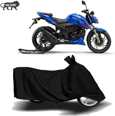 DeepShakshi AUTOMOTIVE Waterproof Two Wheeler Cover for TVS(Apache RTR 200, Black)