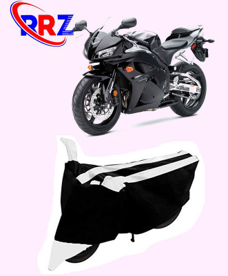 RRZ Waterproof Two Wheeler Cover for Honda(CBR 600 RR, Black, White)