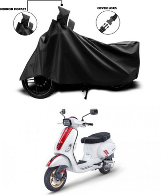 AASHTIK MART Two Wheeler Cover for Vespa(VXL 125 BS6, Black)