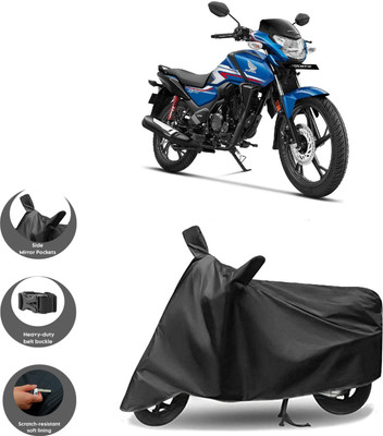 WMIZEXA Waterproof Two Wheeler Cover for Universal For Bike(SP125, Black)
