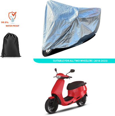 GOSHIV-car and bike accessories Waterproof Two Wheeler Cover for Ola(Silver)