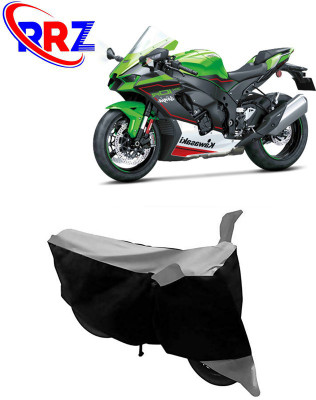 RRZ Waterproof Two Wheeler Cover for Kawasaki(Ninja ZX-10R, Black, Grey)