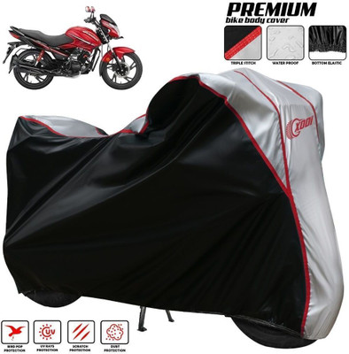xodi Waterproof Two Wheeler Cover for Hero(Glamour i3s, Silver, Black)