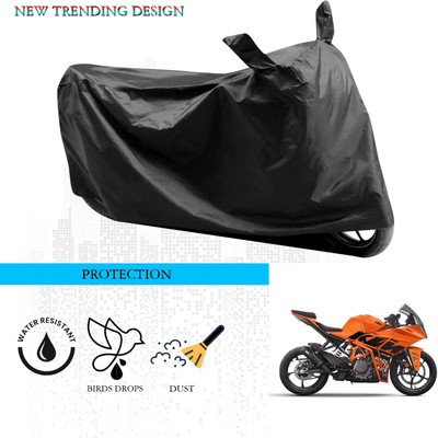 ANTHUB Waterproof Two Wheeler Cover for KTM(RC 390, Black)