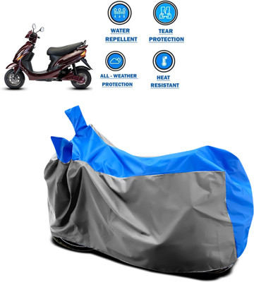 DeepShakshi AUTOMOTIVE Two Wheeler Cover for Hero(Electric Wave Dx, Grey, Blue)