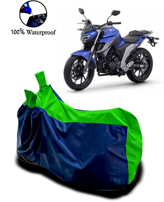 Autofly Waterproof Two Wheeler Cover for Yamaha(FZ-S, Blue, Green)