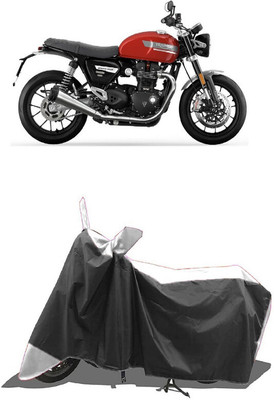 SUGASHRI Waterproof Two Wheeler Cover for Triumph(Speed Twin BS6, White, Black)