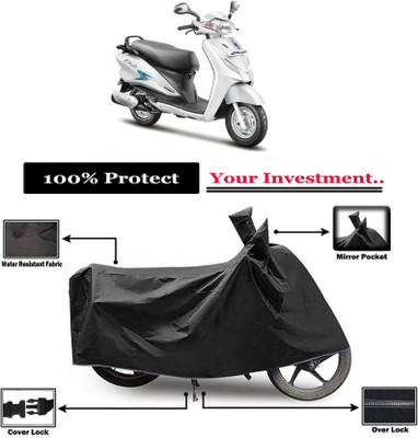 AASHTIK MART Two Wheeler Cover for Hero(Duet 125 CC BS6, Black)