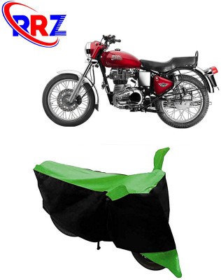 RRZ Waterproof Two Wheeler Cover for Royal Enfield(Bullet Electra Twinspark, Black, Green)
