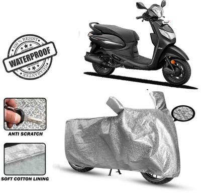 Autoinnovation Waterproof Two Wheeler Cover for Hero(Pleasure Plus, Silver)