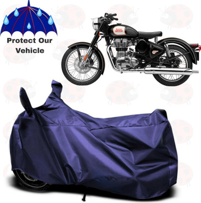 sowelar Waterproof Two Wheeler Cover for Royal Enfield(Bullet 350, Blue)