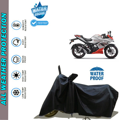 AutoGalaxy Waterproof Two Wheeler Cover for Suzuki(Gixxer, Black)