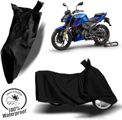 RAAMKM Waterproof Two Wheeler Cover for Hero, Honda, Royal Enfield, TVS(Infinity E1, Black)