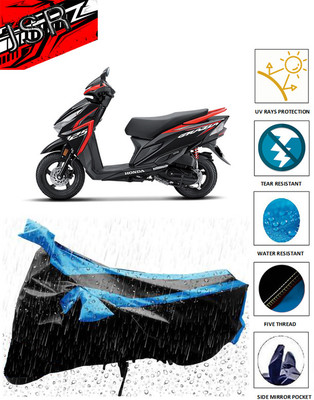 J S R Waterproof Two Wheeler Cover for Honda(Grazia, Blue)